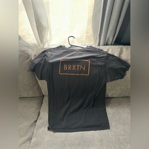 Brixton Black Short Sleeve Tee with Orange BRXTN Logo